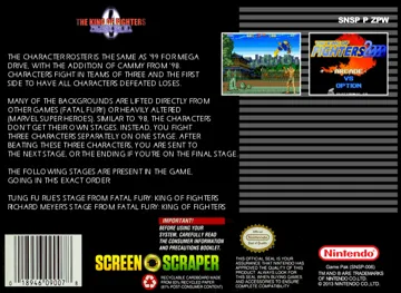 King of Fighters 2000 (Brazil) (Unl) (Pirate) box cover back